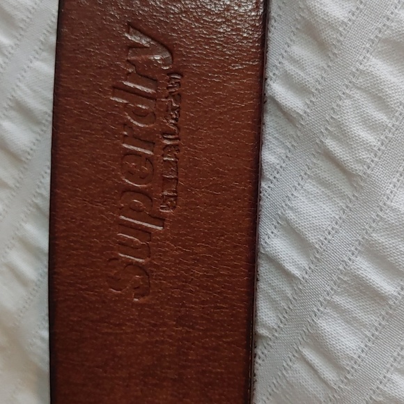 Superdry Unisex Brown leather Belt With Gryphon Belt Buckle - Picture 5 of 17